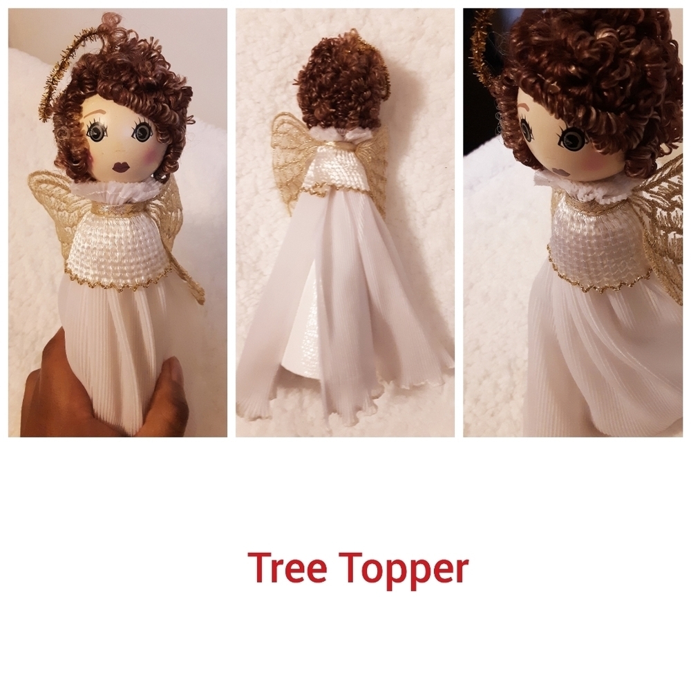 Angel Tree Topper 10 inches Long Vintage